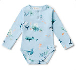 Blue Ocean Long Sleeve Organic Bodysuit