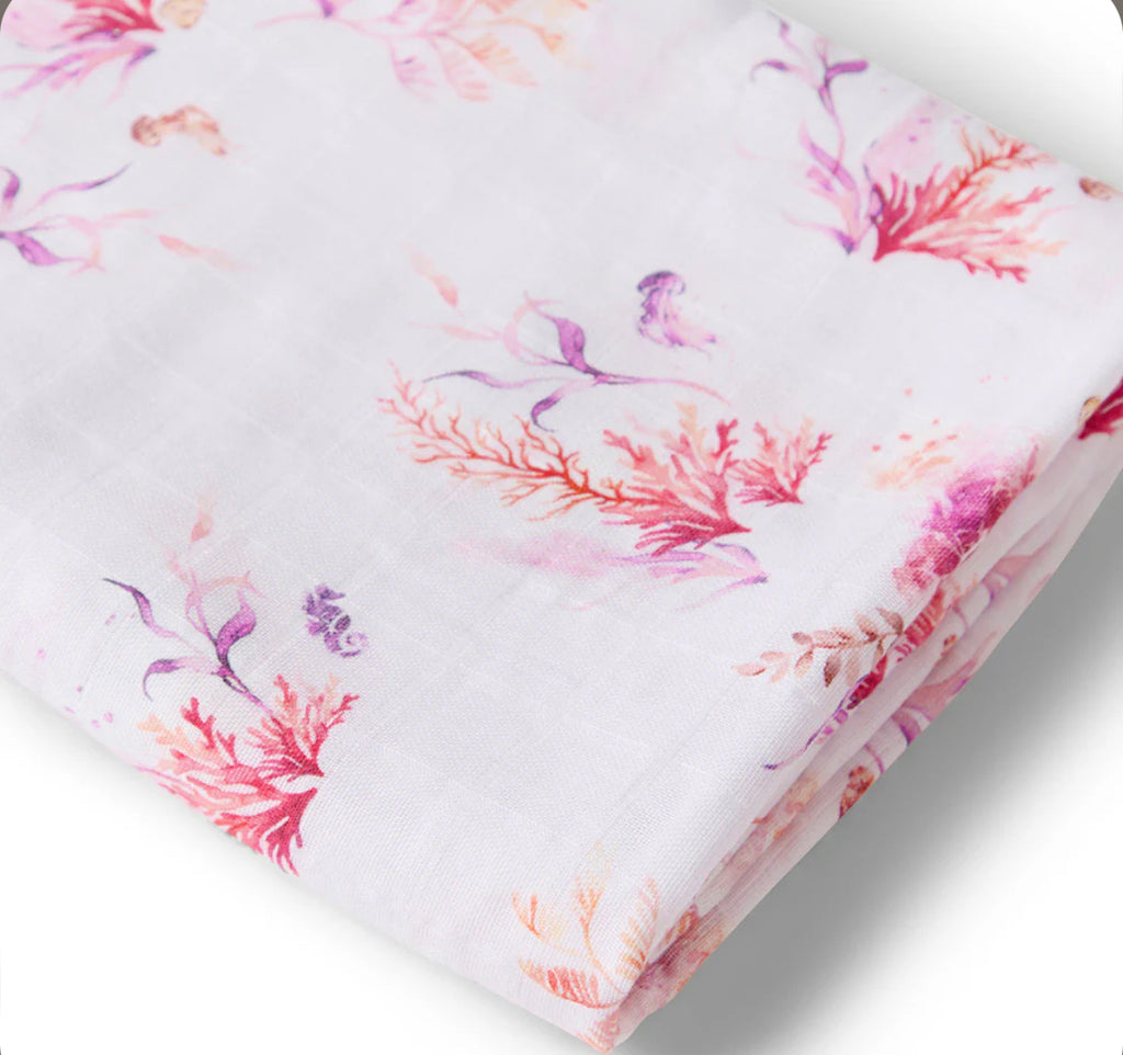 Coral Organic Muslin Wrap