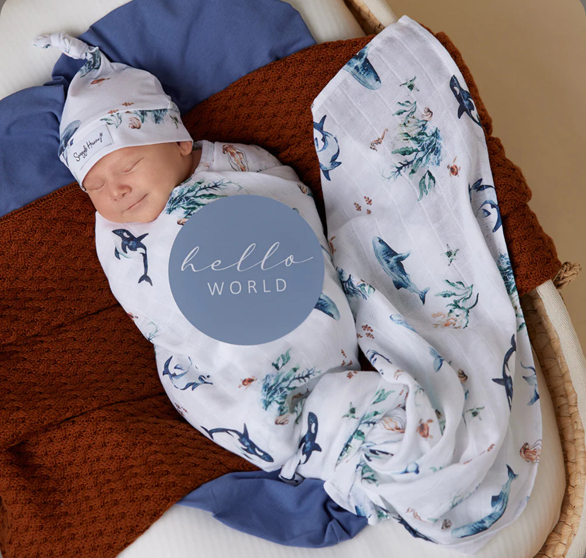 Ocean Organic Muslin Wrap