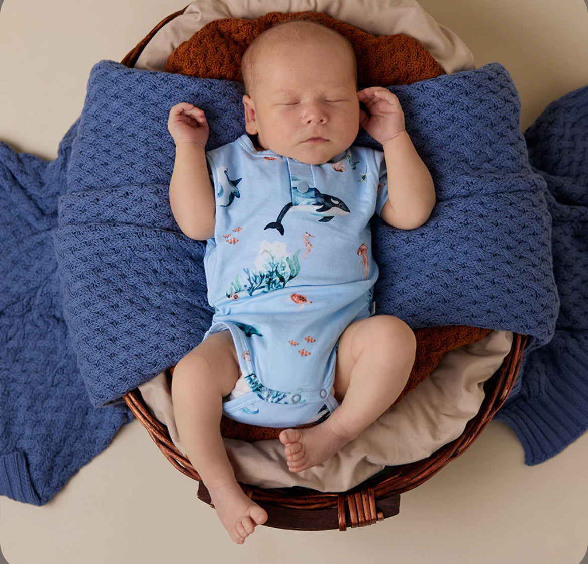 Blue Ocean Short Sleeve Bodysuit