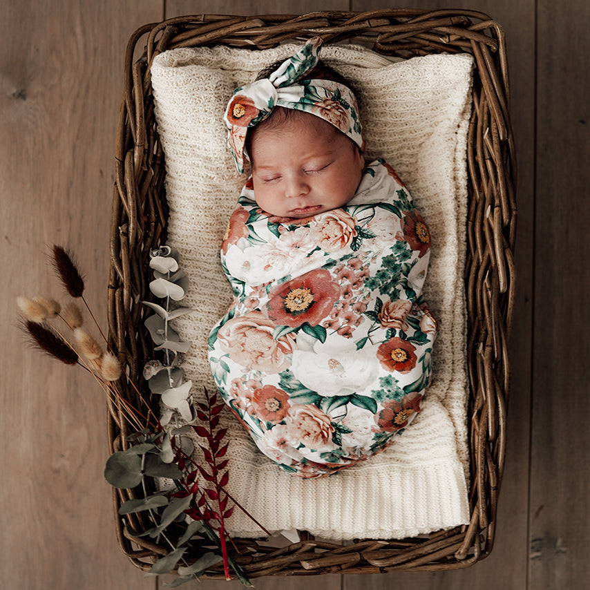 Florence | Snuggle Swaddle & Beanie Set