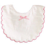 ALIMROSE Scallop Edge Bib - Spot Pink