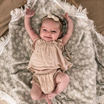 MINI DAISY (SAGE) FRINGE SWADDLE