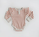 Rose Stripe Long Sleeve Bodysuit