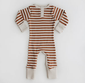 Biscuit Stripe Growsuit