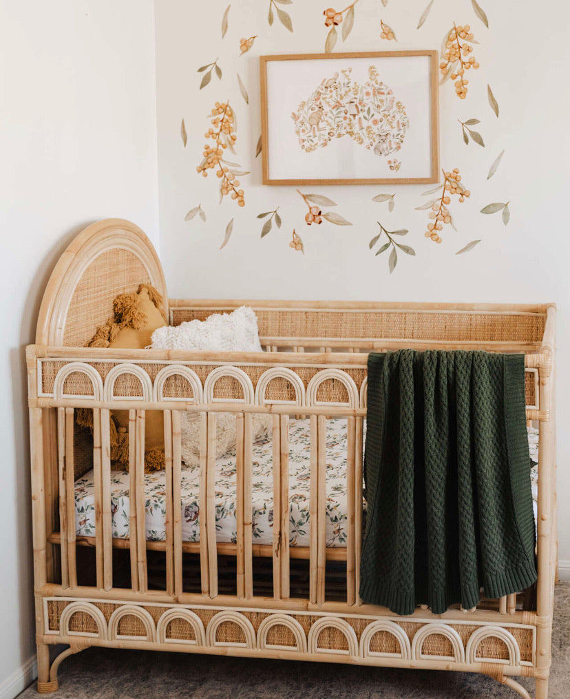 Eucalypt Fitted Cot Sheet